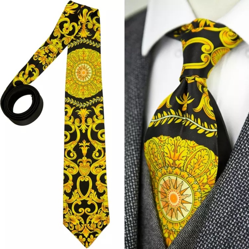 Versace Style Silk Necktie